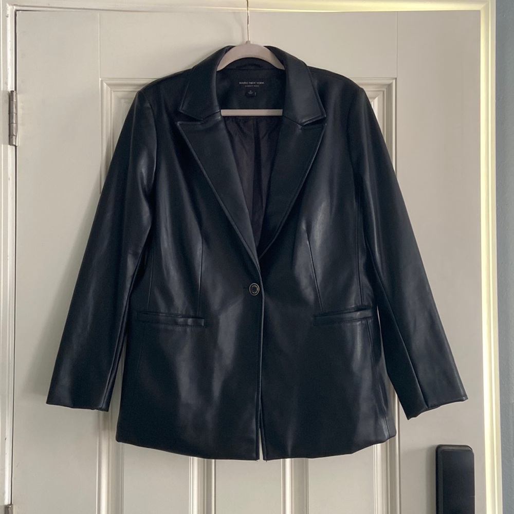 Marc New York faux leather jacket size Medium